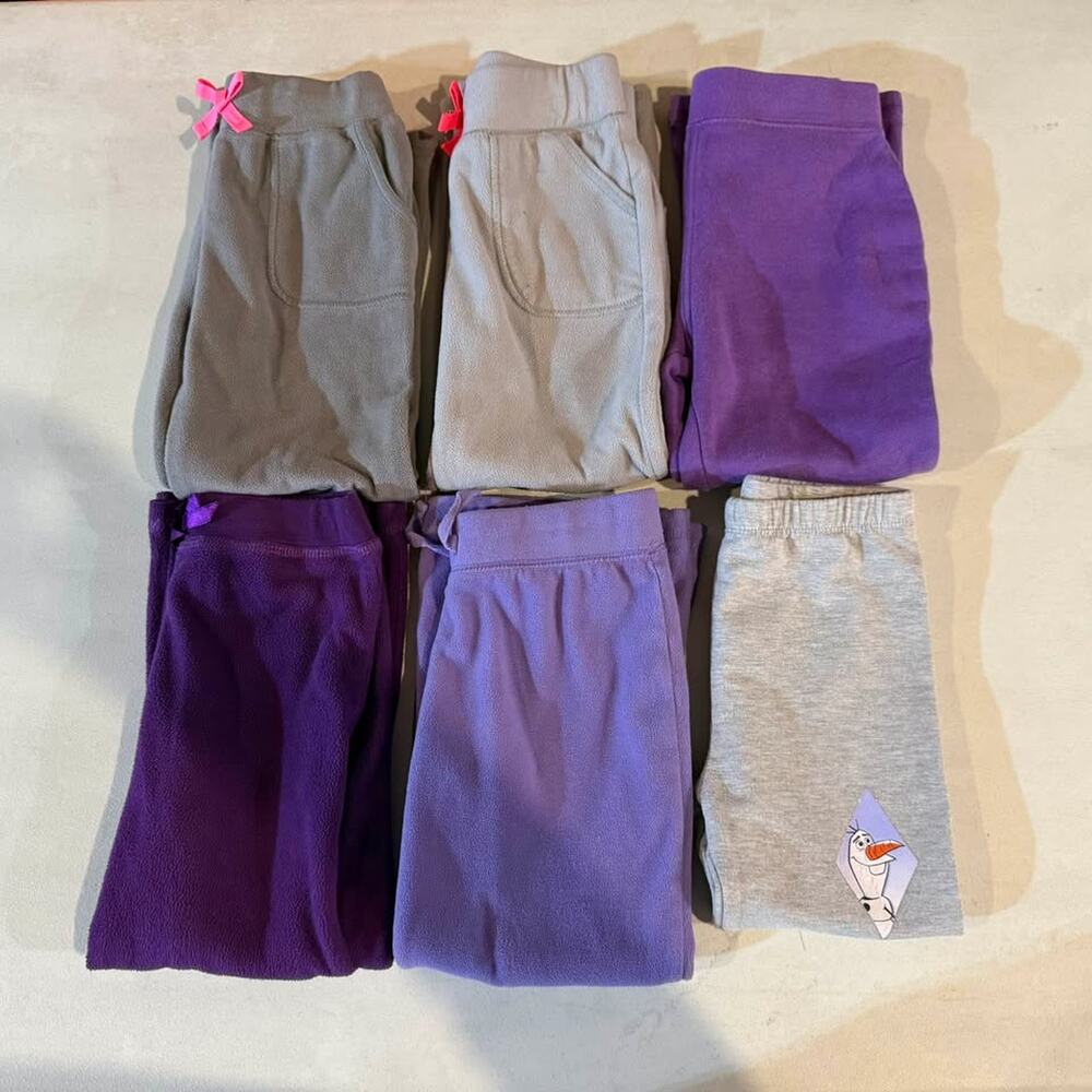 Lot of 6 Toddler Girls Pants Size 4T